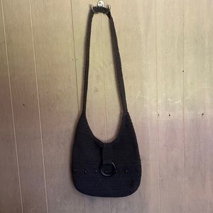 Brown woven purse